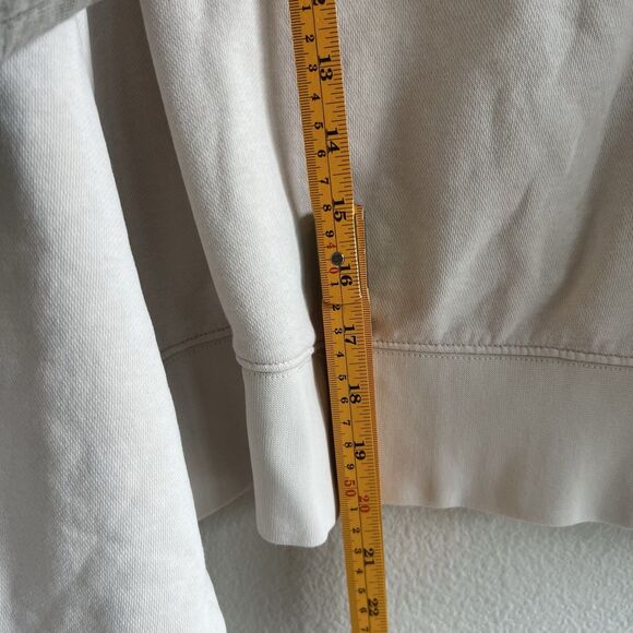 Nike Center Swoosh Sweatshirt Women’s S Tan Oversized Cropped Neutral Athletic - Picture 7 of 8